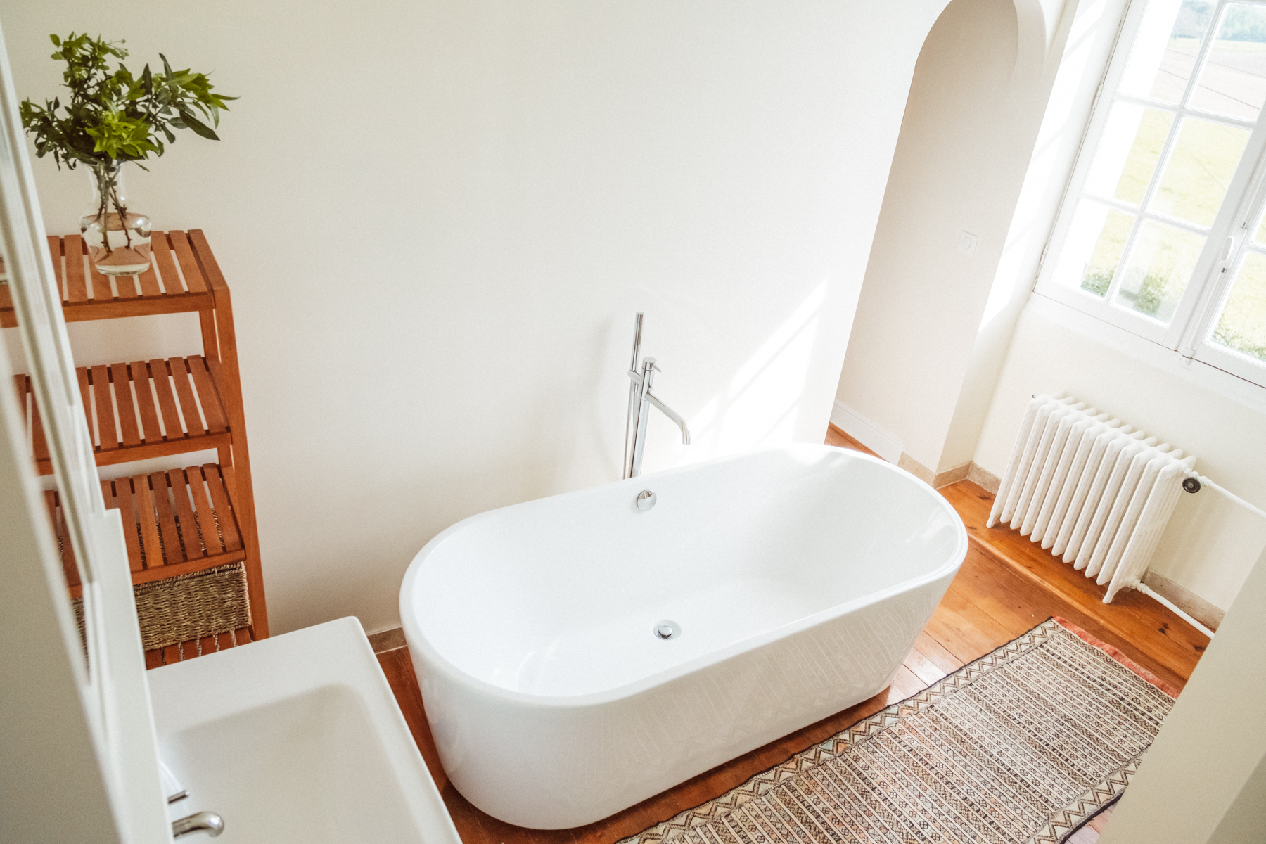A man sitting in the room in old romantic cottage