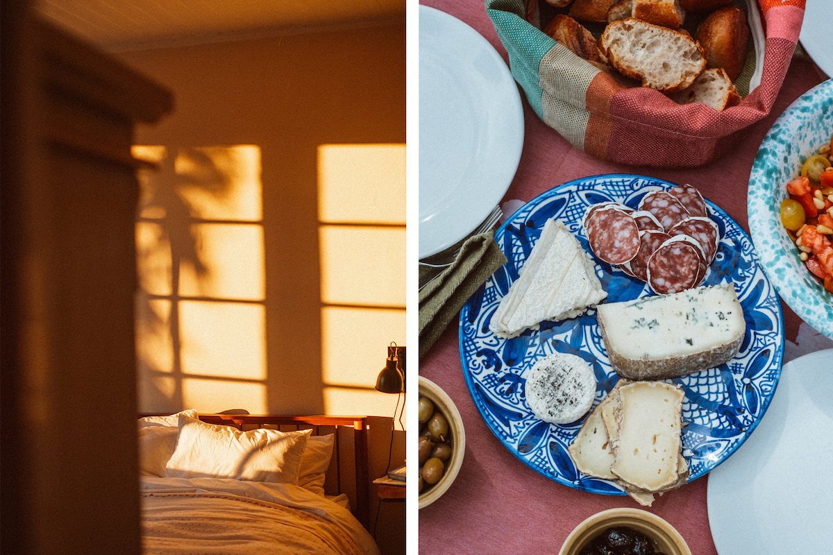 A man sitting in the room in old romantic cottage