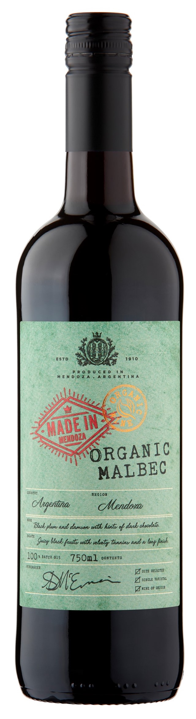 Made in Mendoza, Organic Malbec