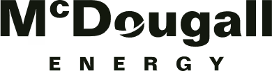McDougall Logo with stylized black text and horizontal lines underneath.