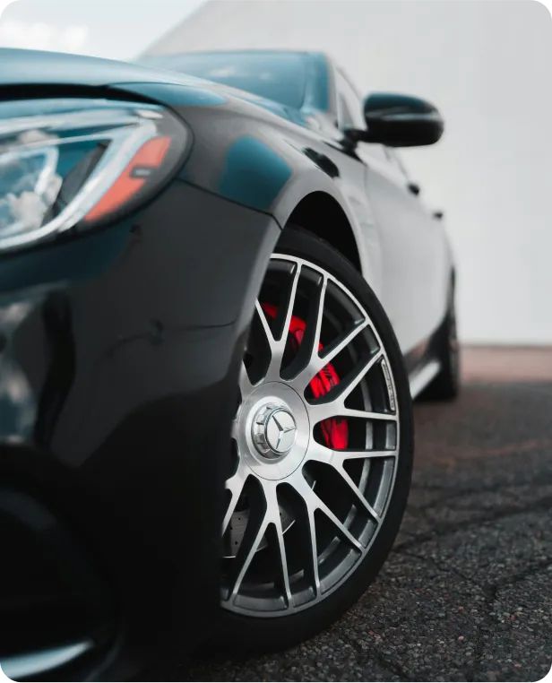 Black car close up photo