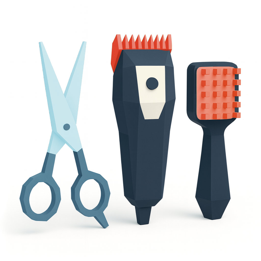 pet clippers, pet electric shaver and pet brush
