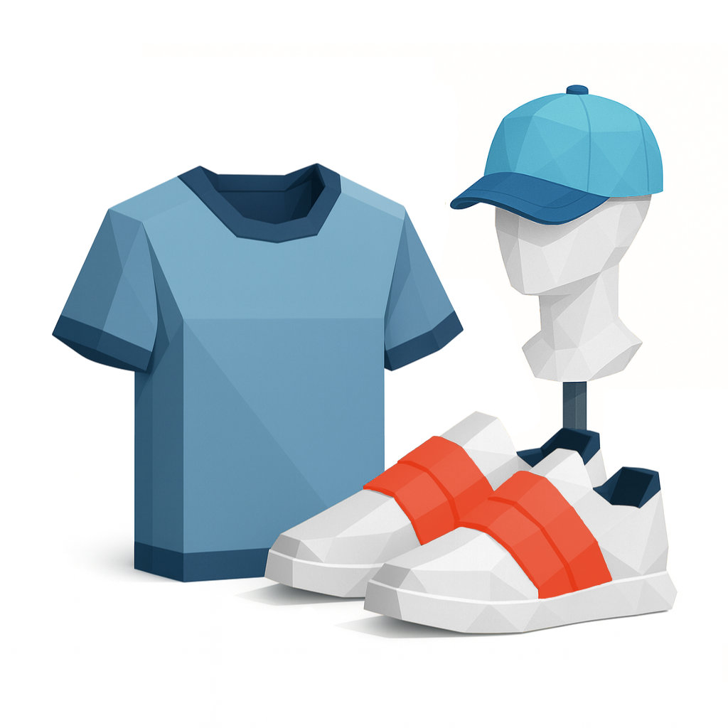 tshirt, shoes and baseball cap