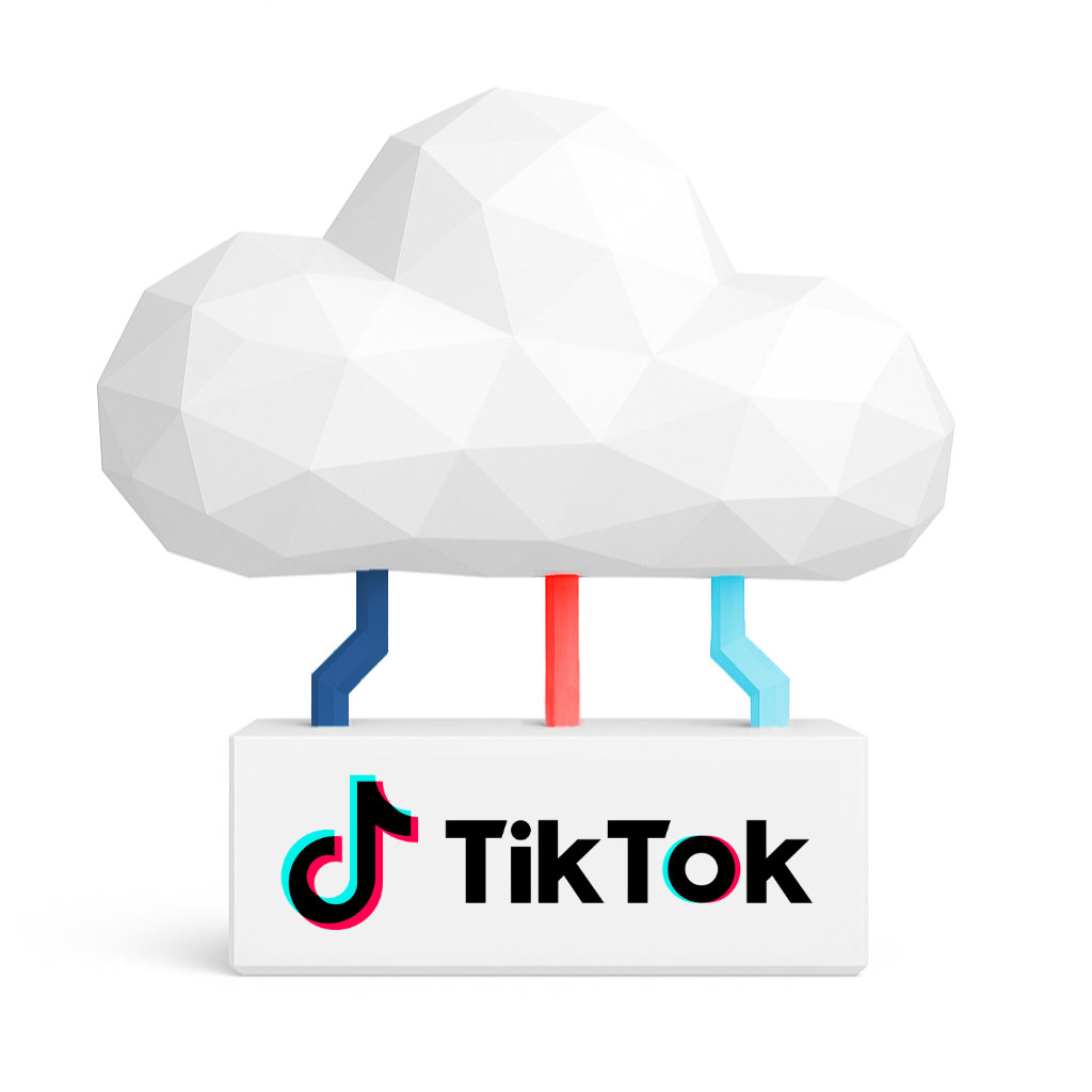 Cloud9 Fulfilment cloud with the Tik Tok logo below