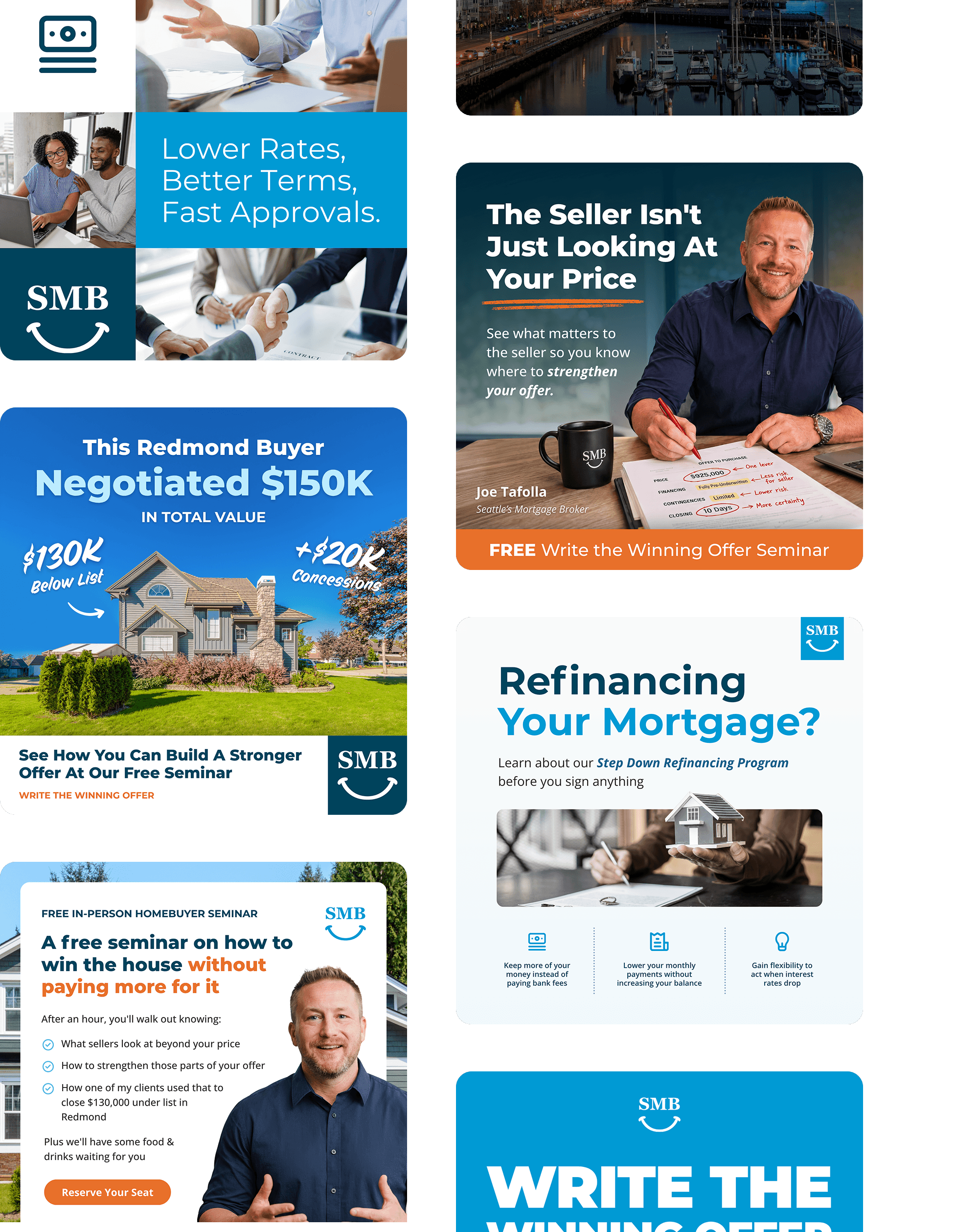 Ad creatives Hypelocal produced for Seattle's Mortgage Broker