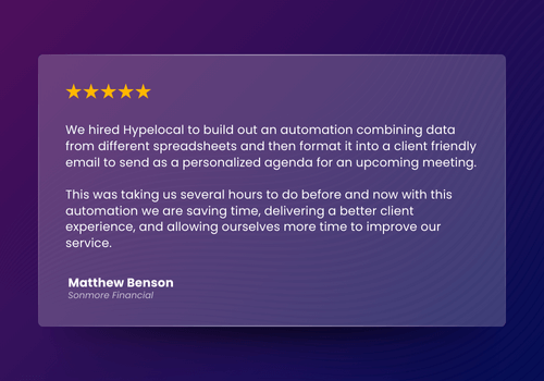 Matthew Benson, Sonmore Financial