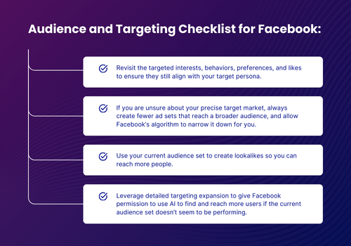 Audience and Targeting Checklist for Facebook