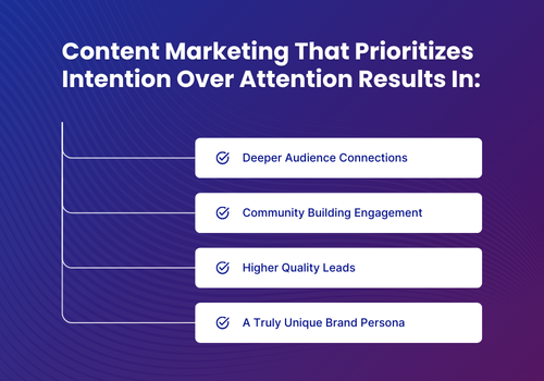 Content Marketing: Intention Over Attention