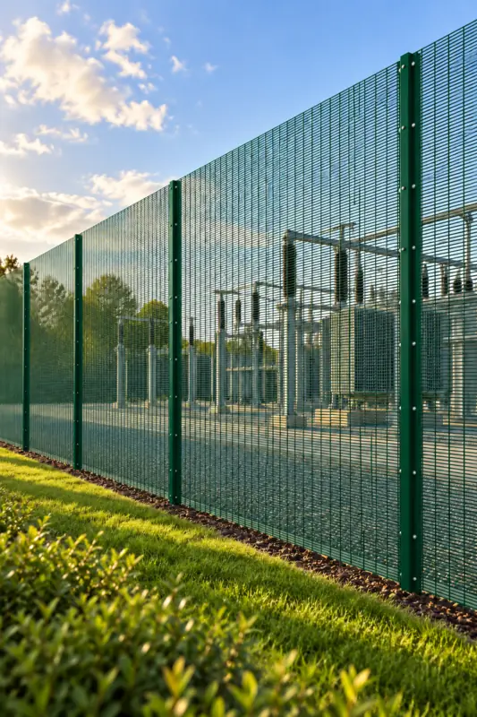 SR1 (A1) 358 mesh fencing is designed for projects that require a defined level of resistance to forced entry together with clear visibility across the perimeter.