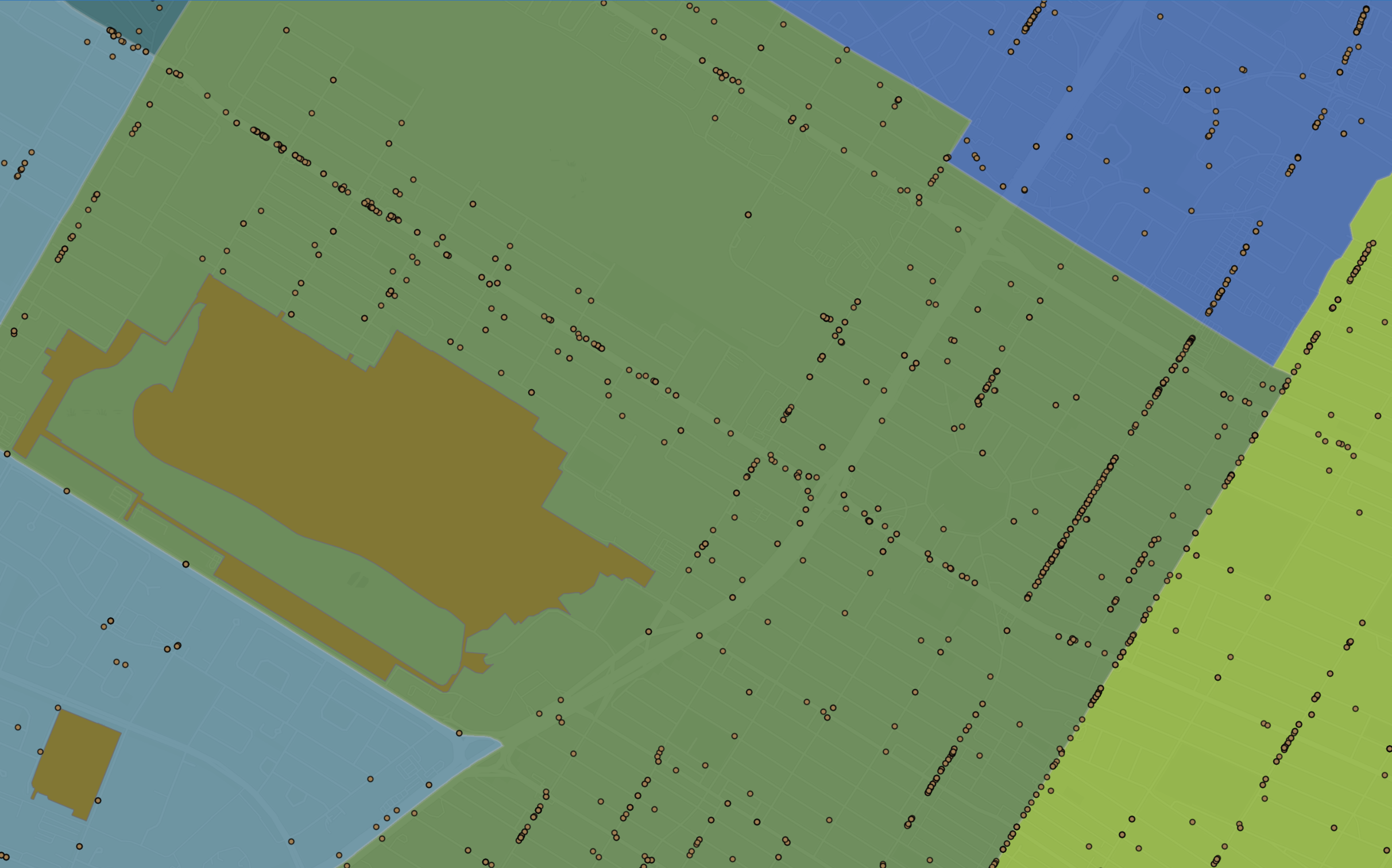 image of delivery route map (for a courier & delivery service)