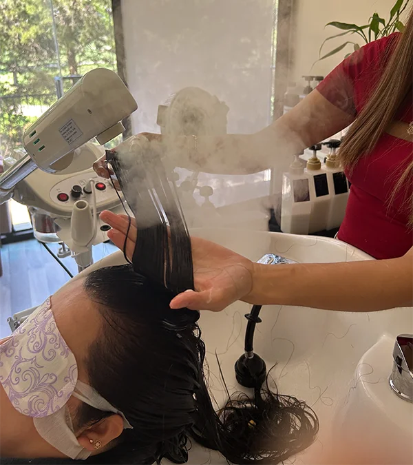 Milbon Head Spa service at M Hair Lounge
