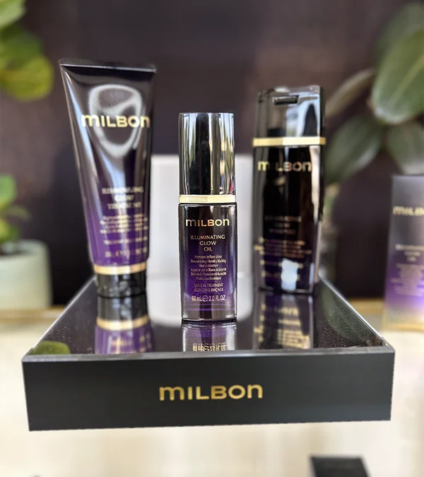 Milbon professional treatment products at M Hair Lounge