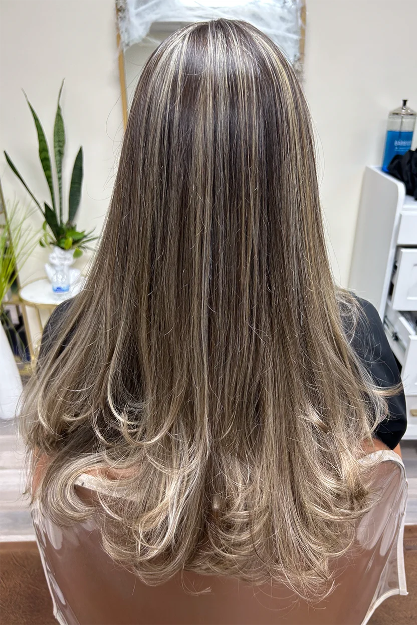 Dimensional hair color and precision haircut at M Hair Lounge