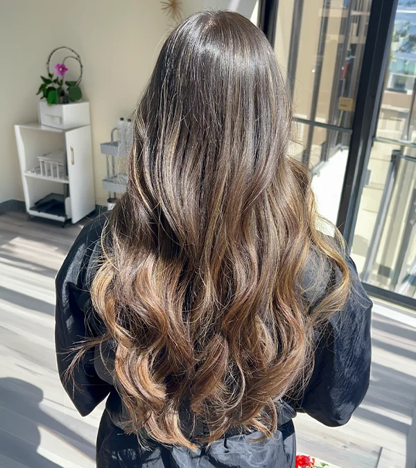 Professional hair color transformation at M Hair Lounge