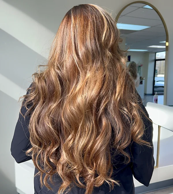 Customized hair color and polished styling