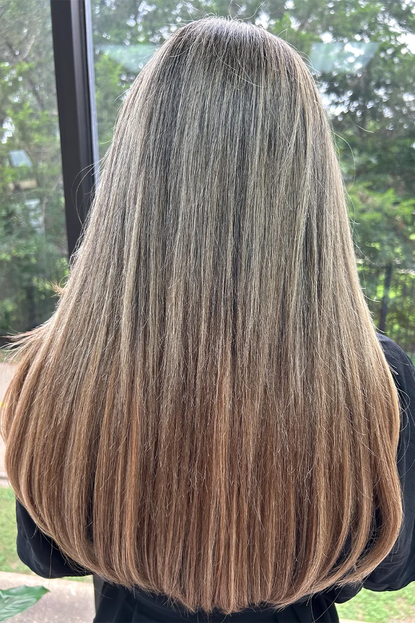 Natural-looking hair extensions at M Hair Lounge in Dallas