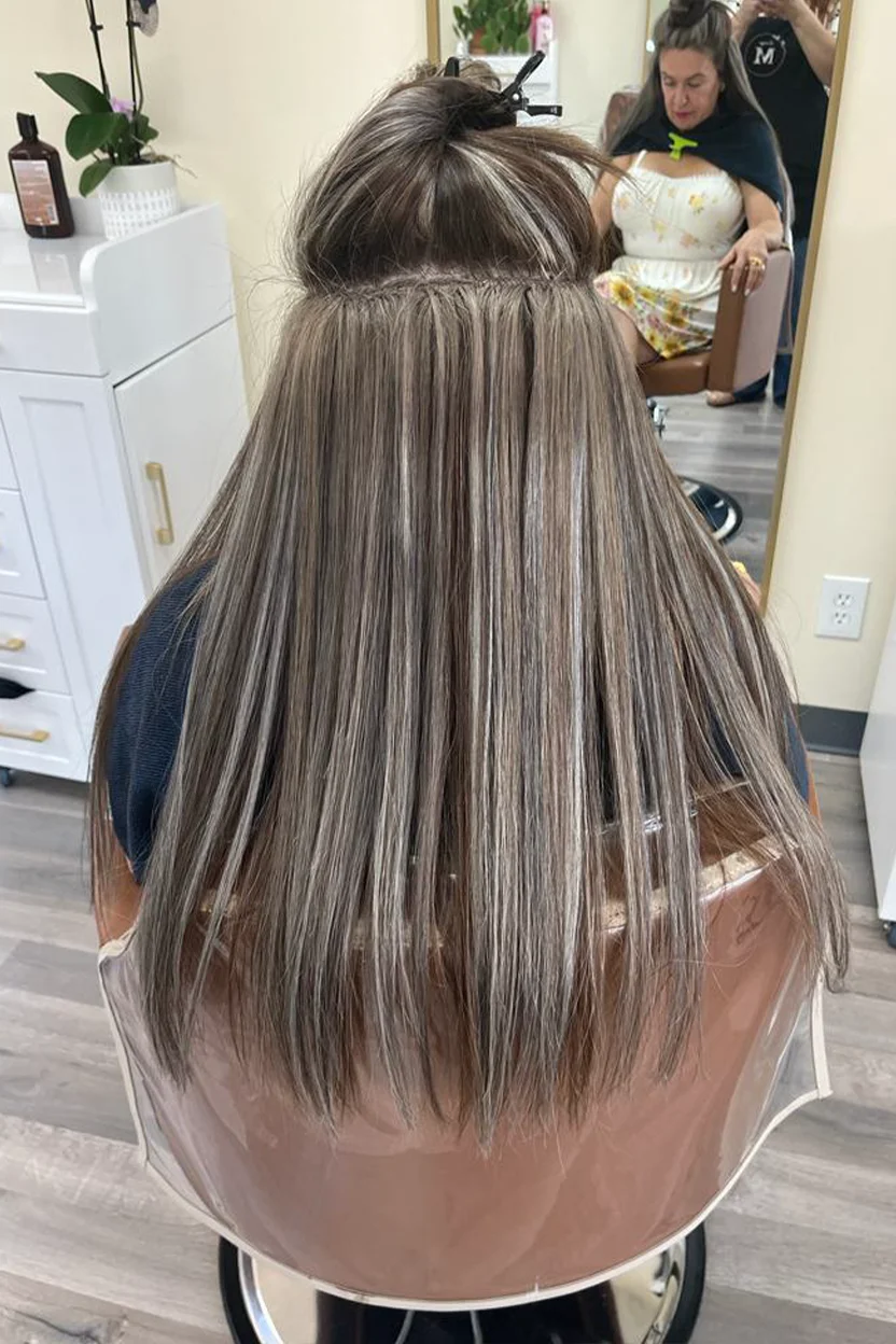 Seamlessly blended hair extensions for length and volume
