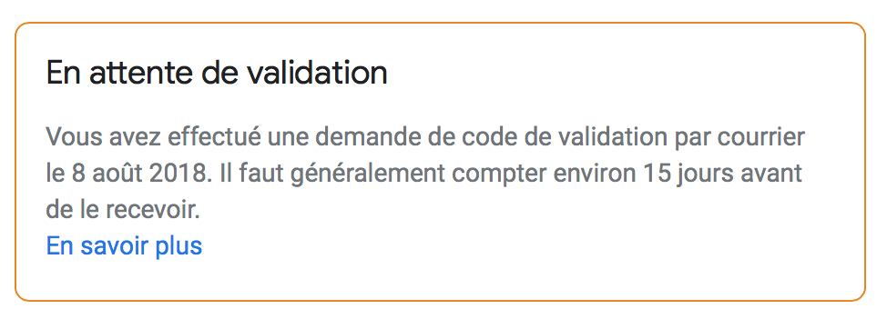 En attente de validation