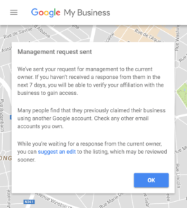 Google management request