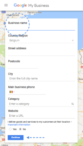 Google My Business settings