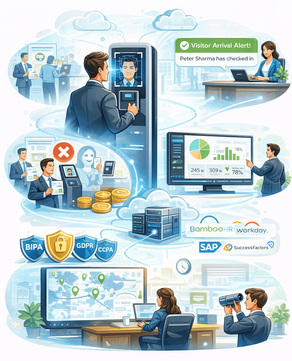 Office security and management integration