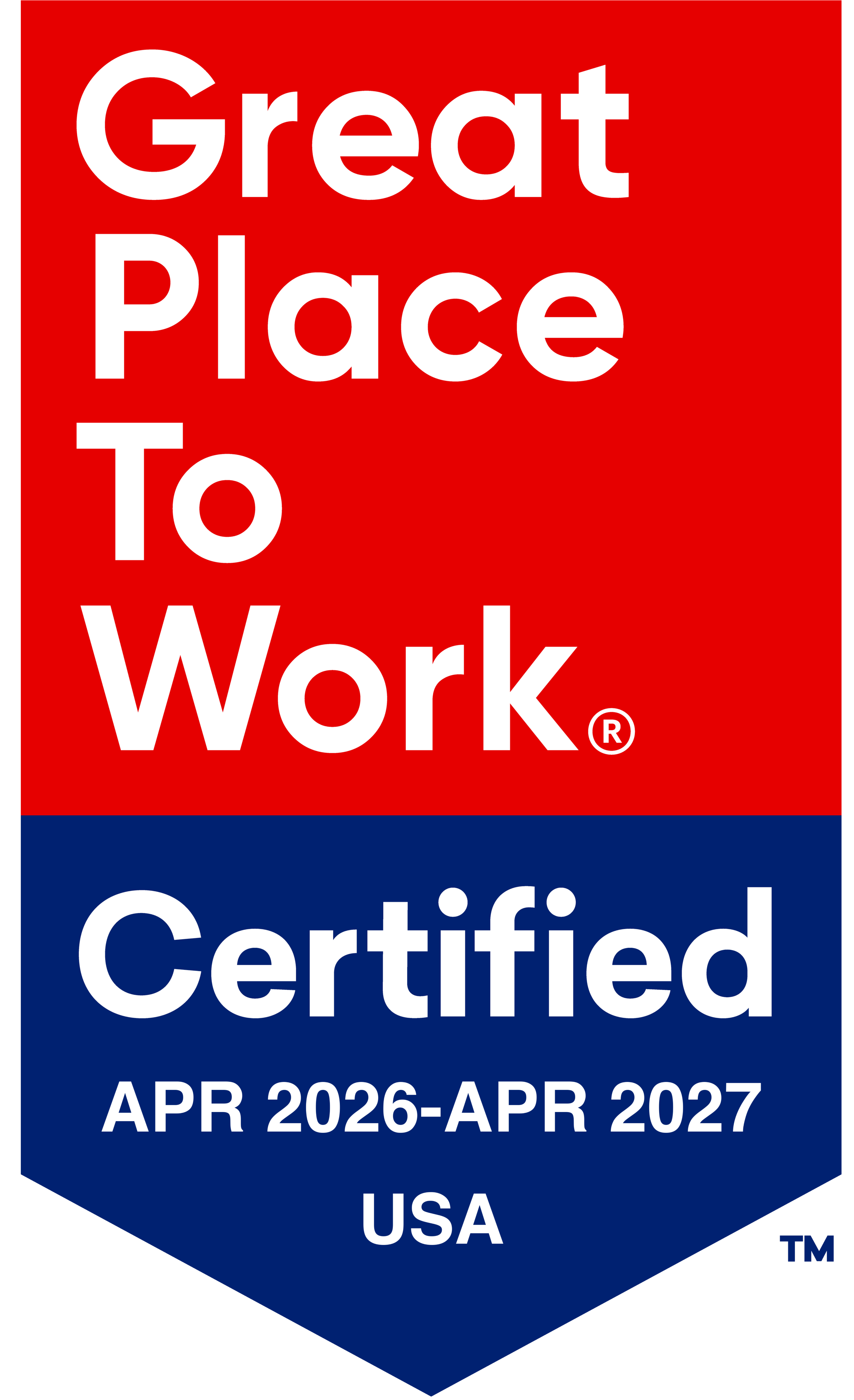 Great Place to Work Certified Workplace Badge- Powerback Pediatrics - 2025-2026
