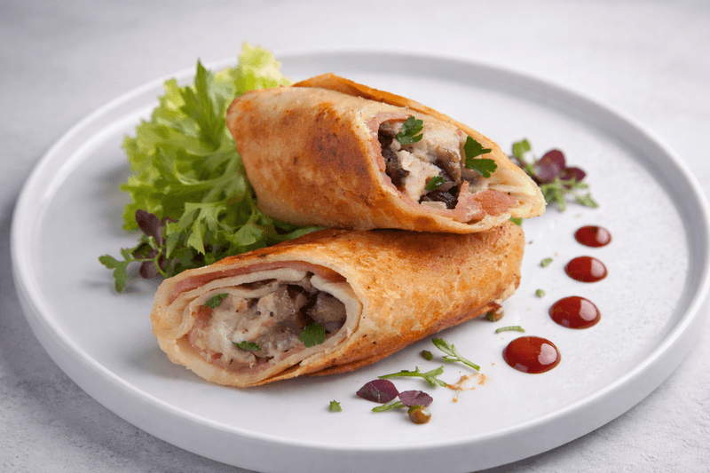 Crispy Leftover Chicken Wraps | The Park Circle