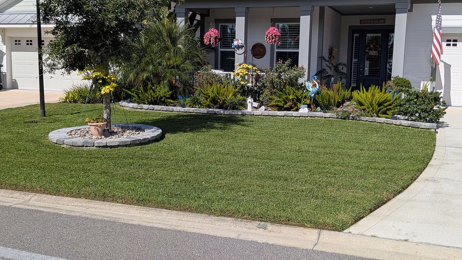 Front yard curb appeal makeover in St. Augustine by Clean Cut Curb Appeal Plu