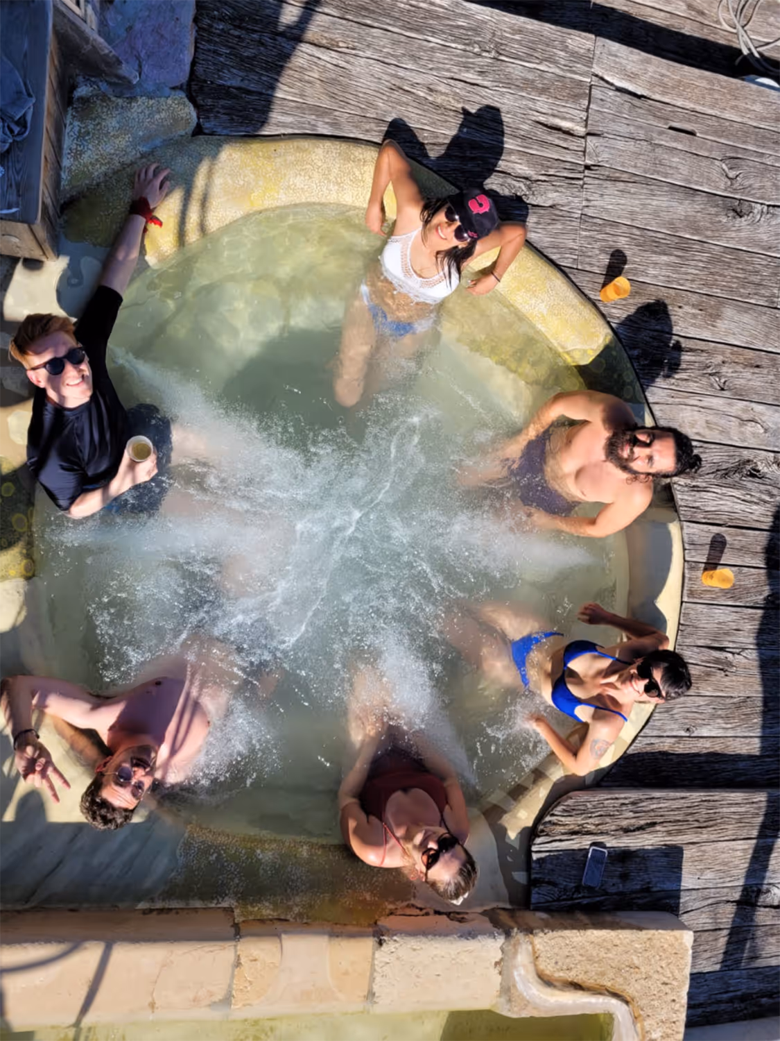 Vue du jacuzzi face au paysage