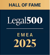 Legal500 Hall of Fame 2025 Auszeichnung