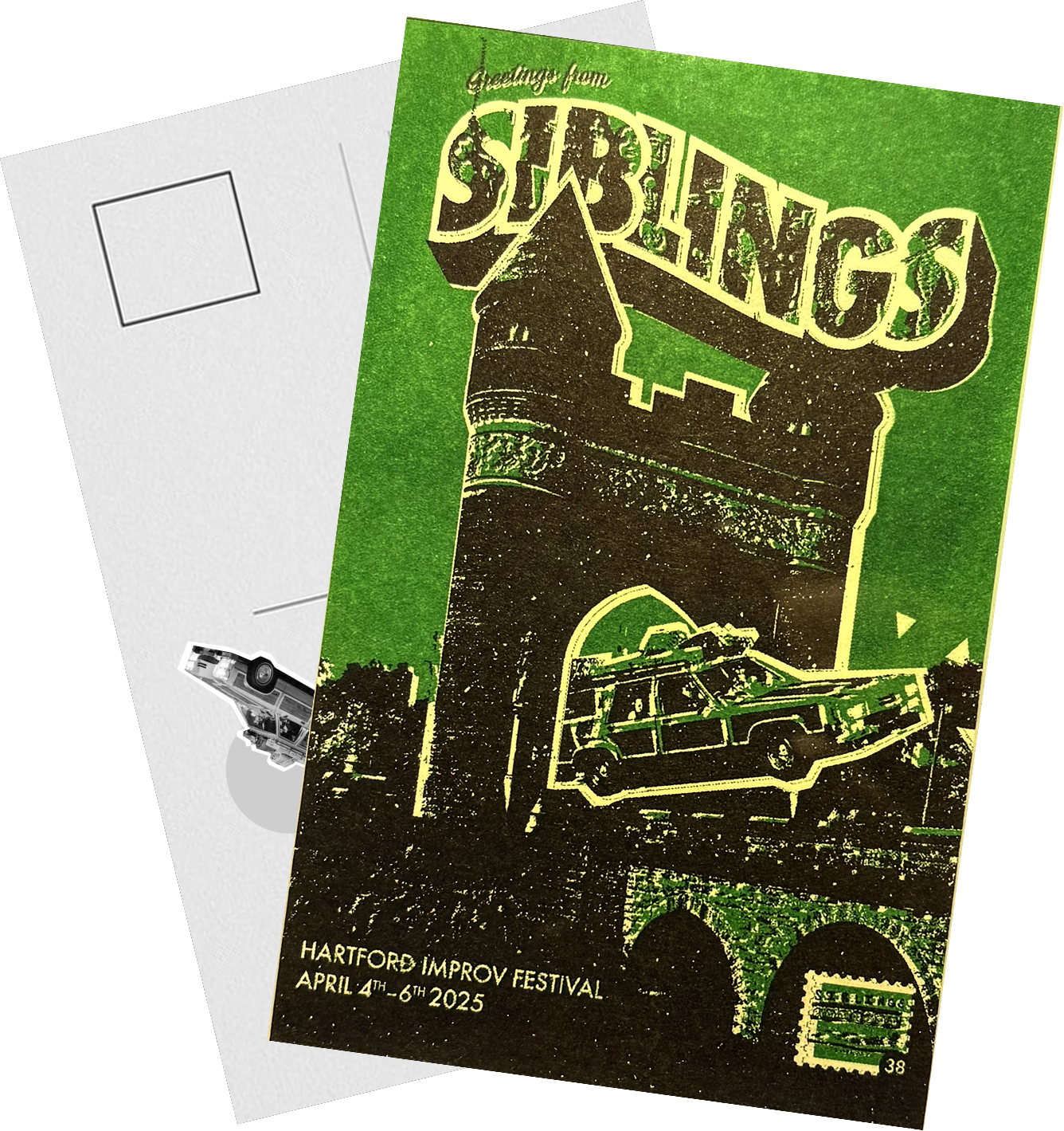 Greetings from Siblings postcard