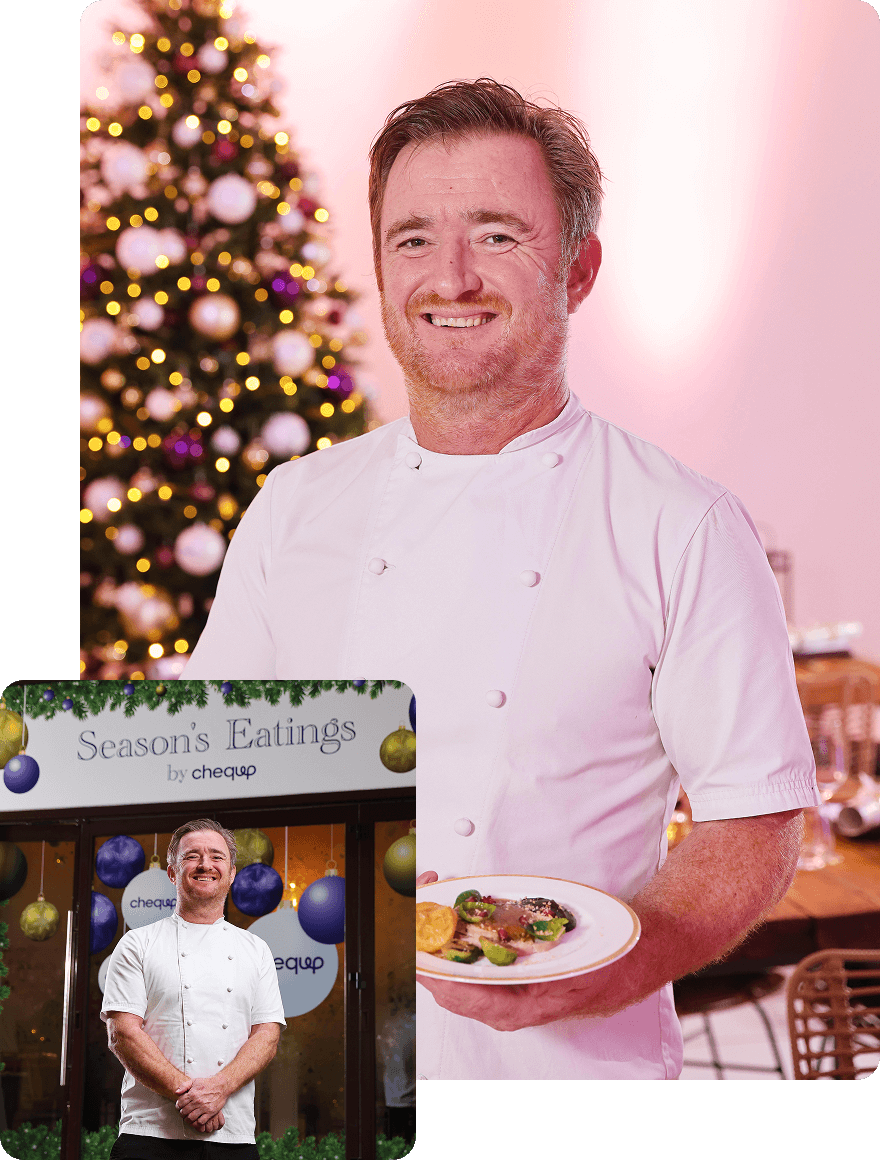 Chef Jack Stein, creator of exclusive festive recipes for Chequp's holiday wellbeing campaign.