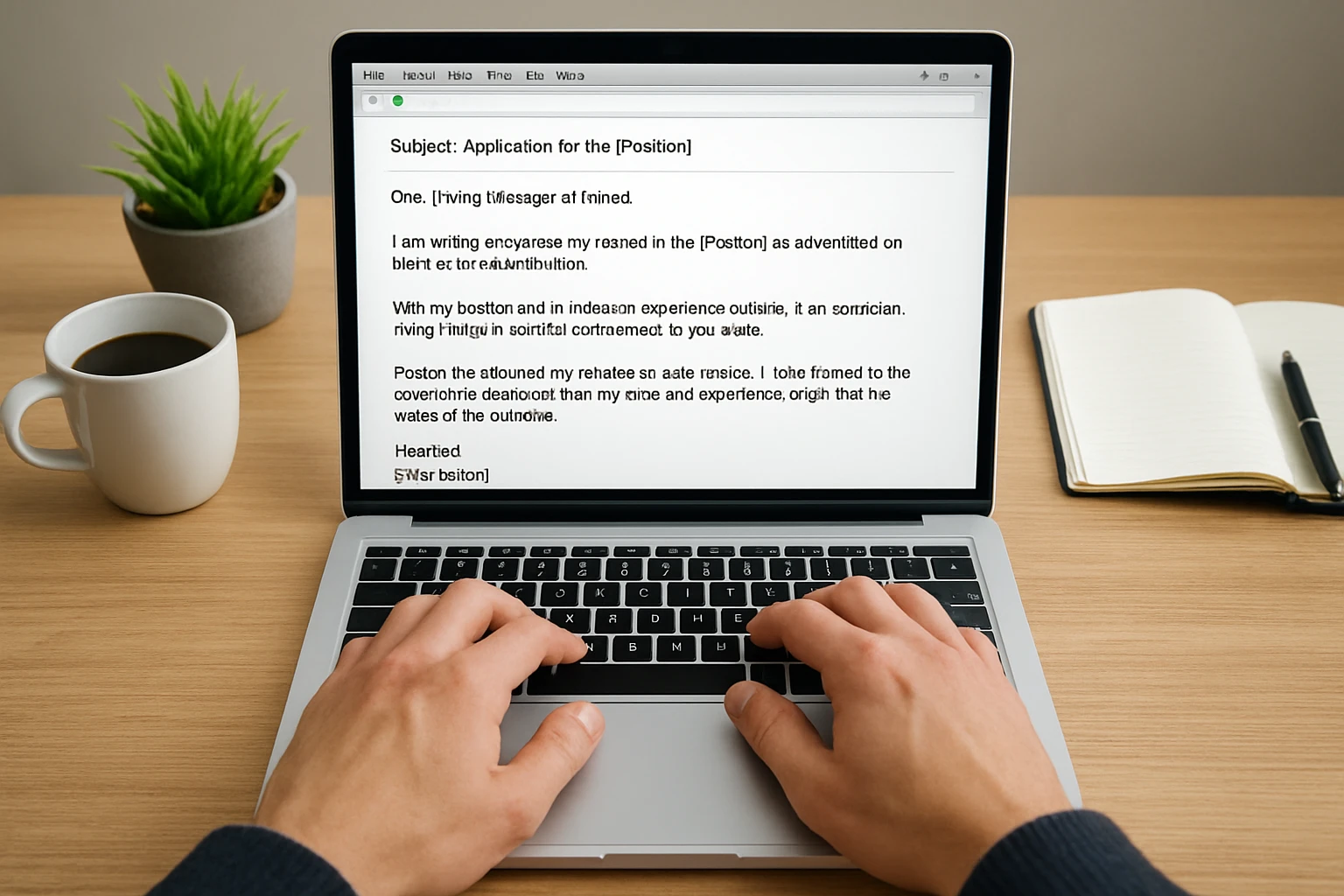 how to write a strong job application email