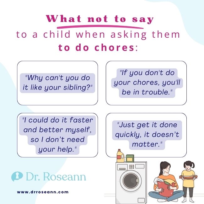 What Not To Say To A Child When Asking Them To Do Chores