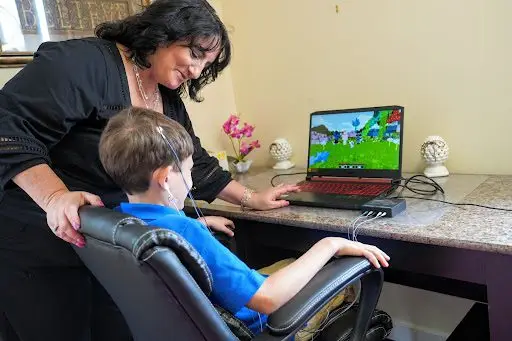 boy neurofeedback session - dr. roseann