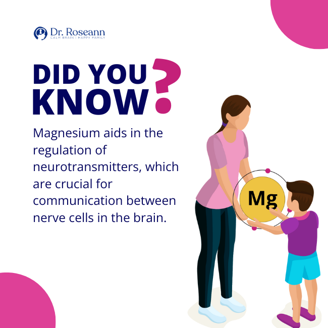 Magnesium aids in the regulation of neurotransmitters