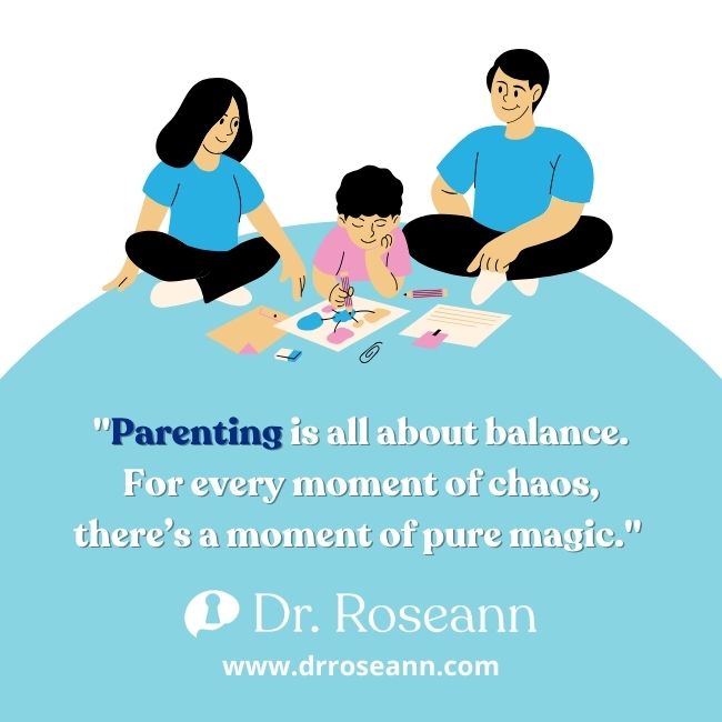 Parenting is all about balance quote