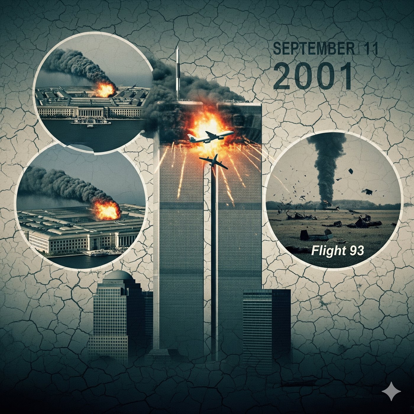 A memorial composition marking the attacks of September 11, 2001