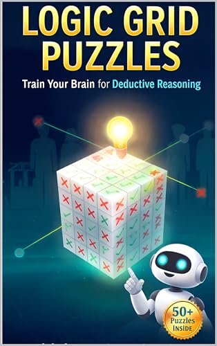 Logic Grid Puzzles: Brain Teasers for Adults, Teens & Kids: Easy to Hard Deductive Reasoning Puzzle Book with Grids