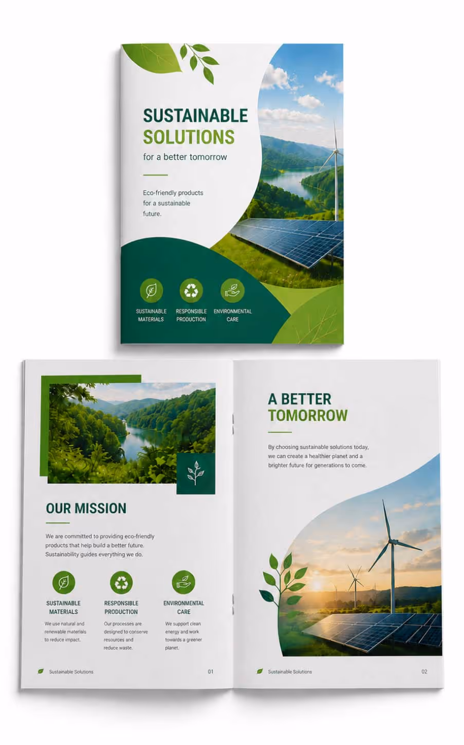 Eco-friendly, green, and sustainable booklets