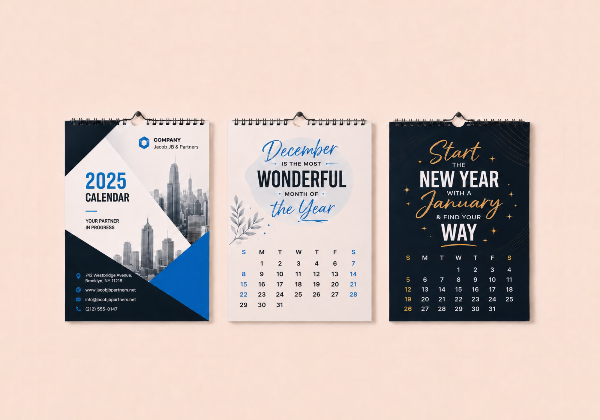 Different design wall calendars