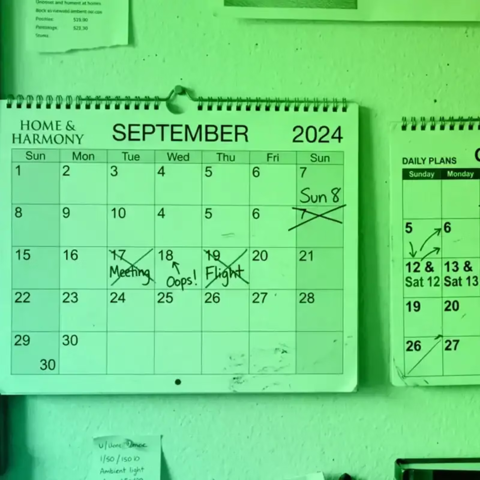 Mistakes when ordering calendars