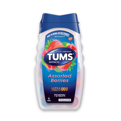 TUMS® Ultra Strength Assorted Berries Chewable Antacid Tablets | Click Here to Buy Now