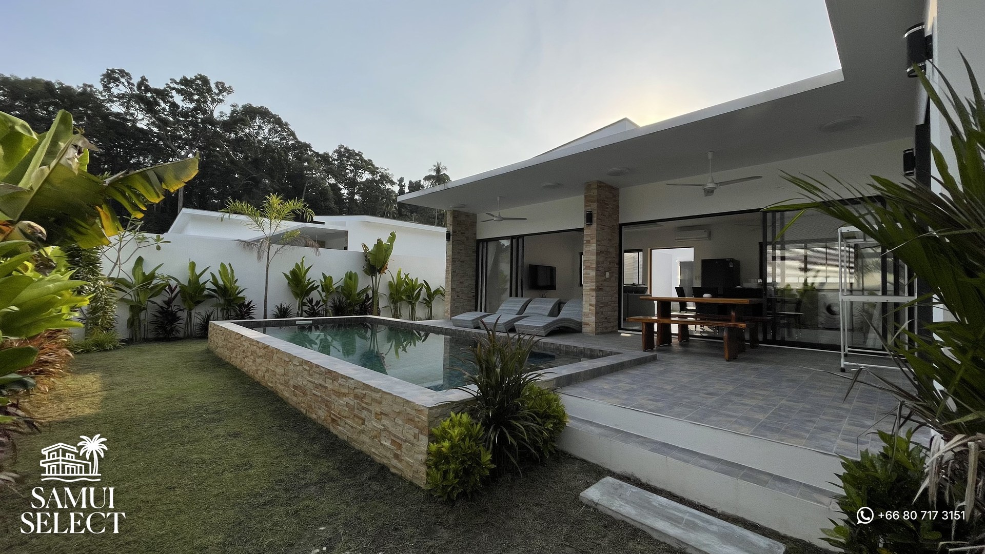 Garden and pool
