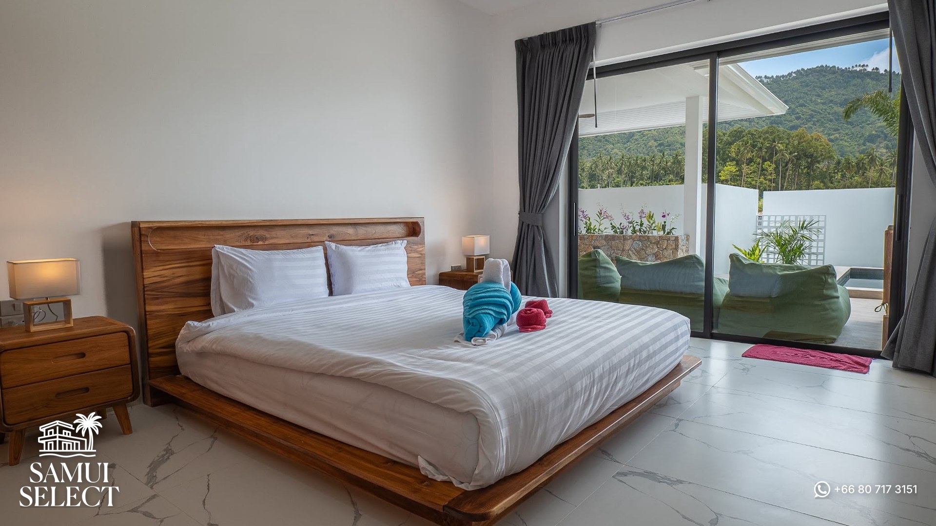 Bedroom opening to the terrace