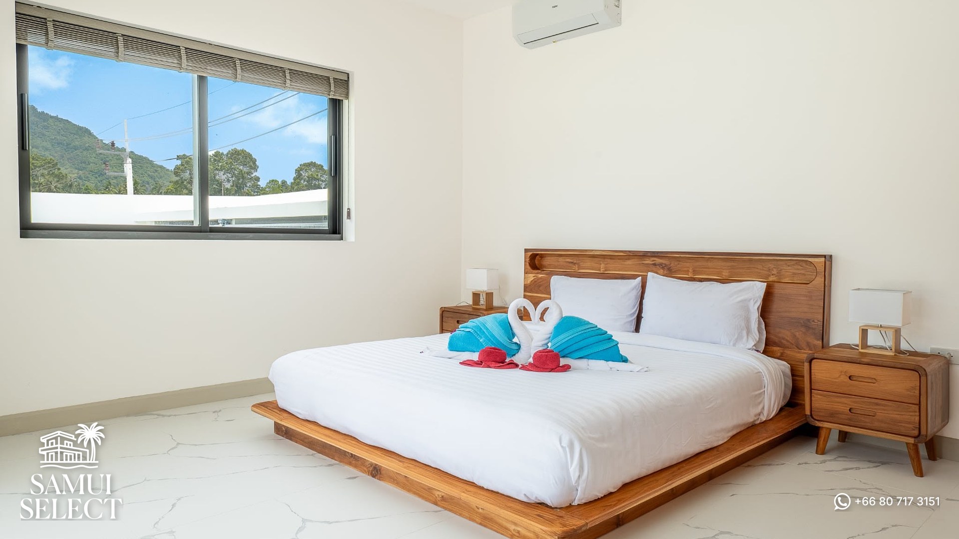 Bedroom with mountain view
