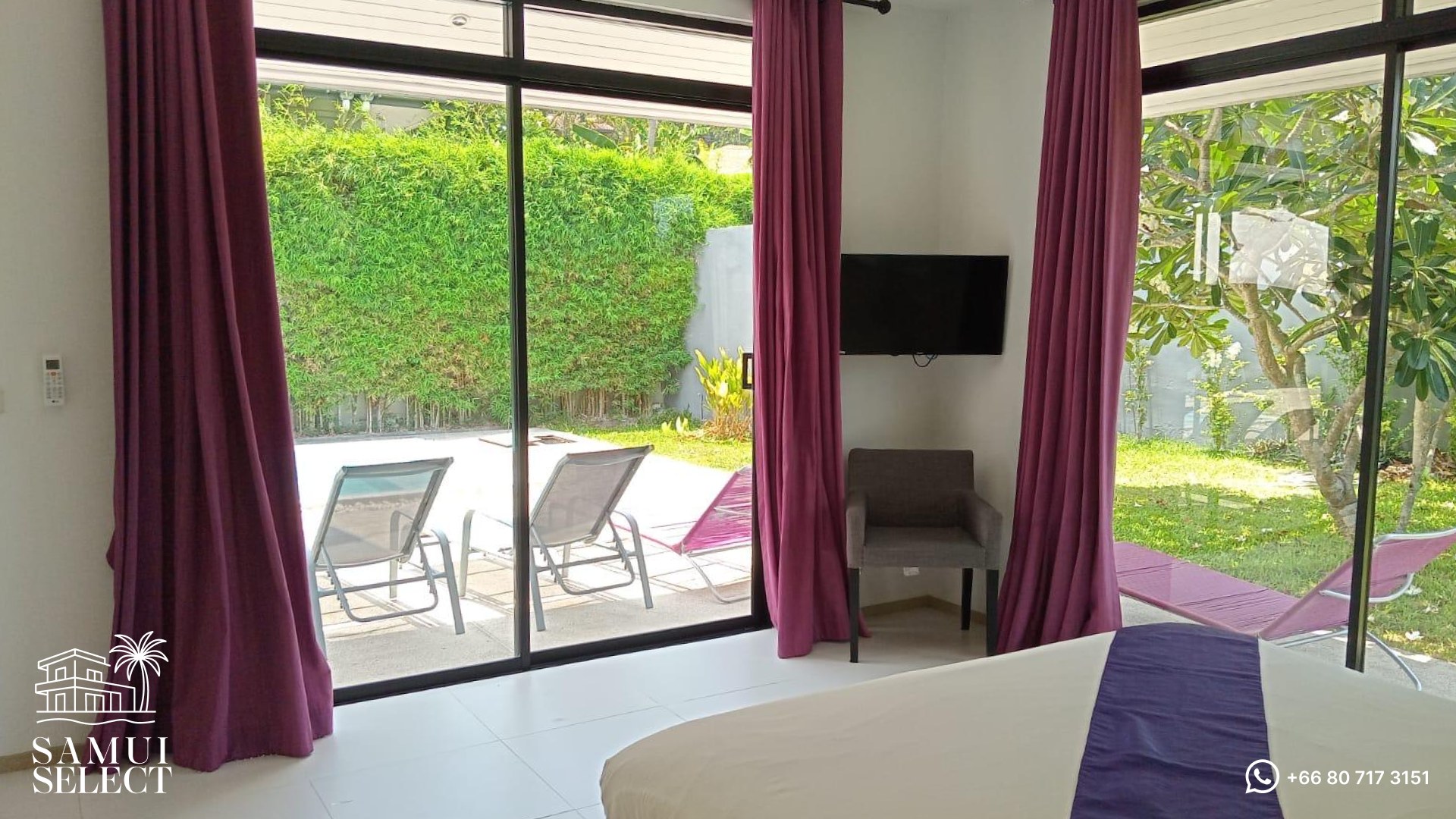 Bedroom opening to the garden