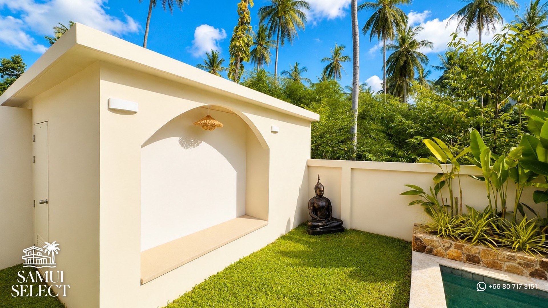 Villa exterior and garden