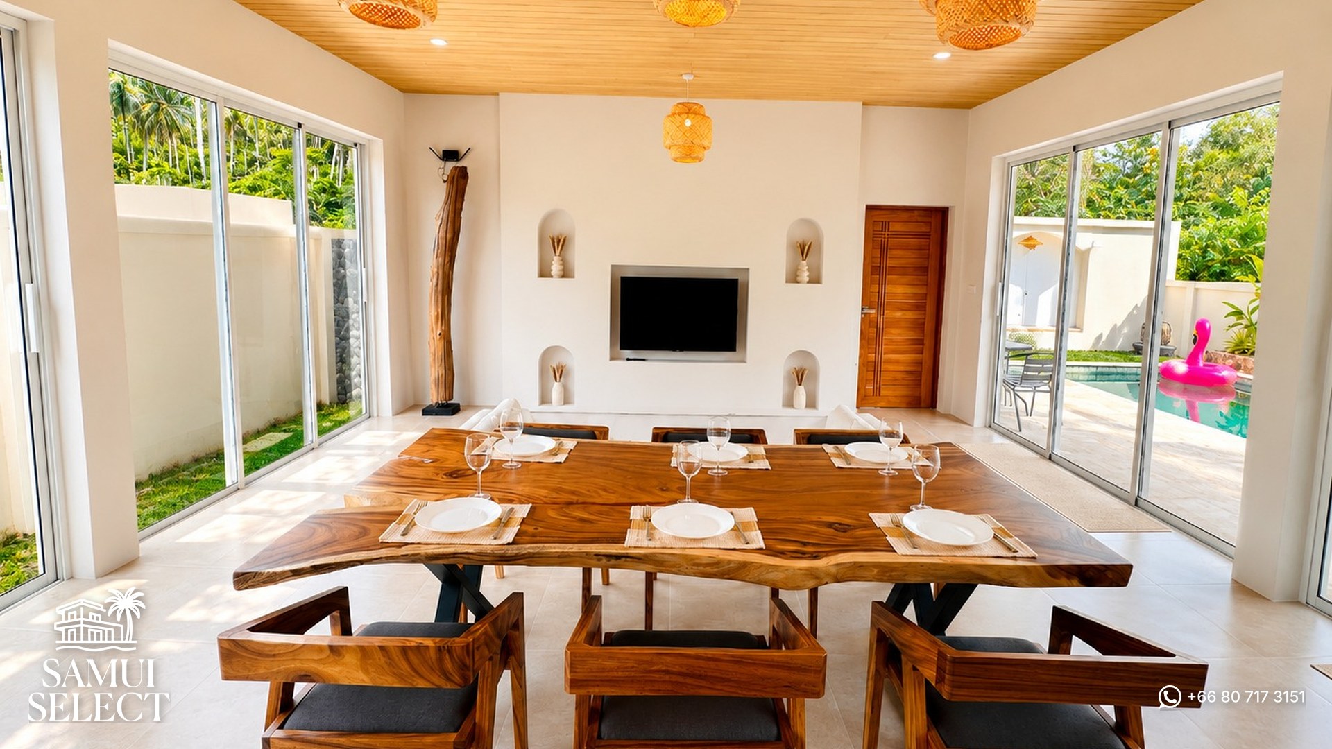Dining area with garden view