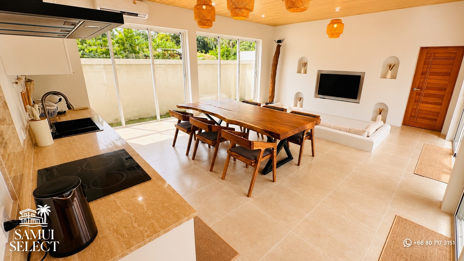 Dining and kitchen area
